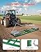 VEVOR Drag Harrow, 8 ft Heavy Duty Tow Behind Drag Harrow with Adjustable Bars & 72 in Chain, Driveway Grader Landscape Rake for ATV, UTV, Tractor, Mower Tow Behind Yard Lawn Leveling Tool