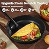 SENSARTE Nonstick Pots and Pans Set 17pcs, Healthy Induction Cookware Set, Kitchen Cooking Set with Skillets & Saucepans, Stay-cool Handles, Dishwasher Safe, PFOA PFOS Free, Matte Black #2