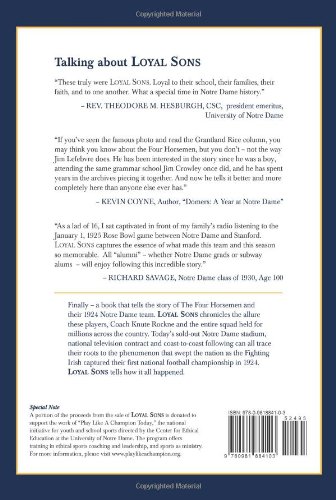 Loyal Sons: The Story of the Four Horsemen and Notre Dame Football's 1924 Champions