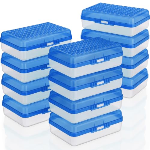 Image of Blulu 12 Pack Plastic Pencil Boxes Bulk Large Pencil Case,Dark Blue | 8.5 x 5.5 x 2.4in, with Snap Lid, Large Capacity Pencils Holder for Organize and Carry, Watercolor Pens Stationery for Office