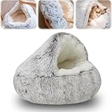 ● Calore e comfort per tutte le stagioni: realizzato in morbido peluche sintetico e imbottito con cotone PP ad alto spessore, questo letto offre comfort e una struttura di supporto. Il design a grotta riscaldante aiuta a trattenere il calore corporeo del tuo animale, mantenendolo comodo e caldo durante tutto l'anno, soprattutto in inverno.
