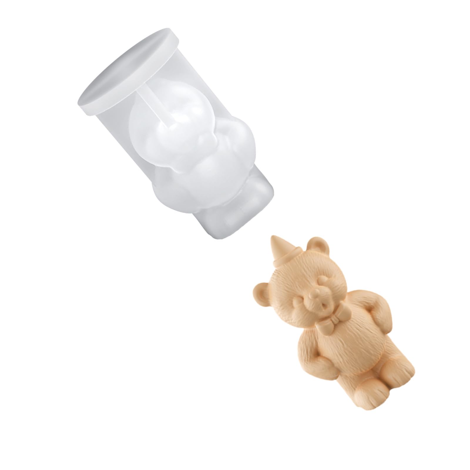 Tsophreniq Bear Figurine Silicone Molds Easy Demolding for Making Soap Chocolate Baking and Resin Casting Decorative Mold