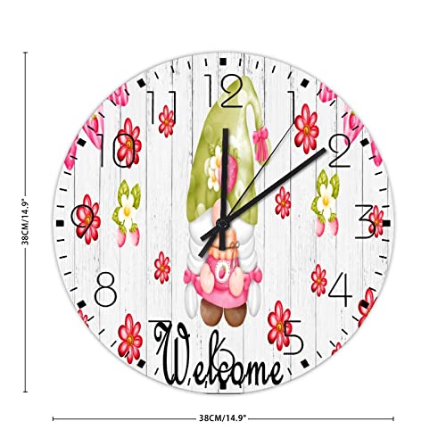 Horloge murale silencieuse sans bruit pour salon et décoration de Pâques