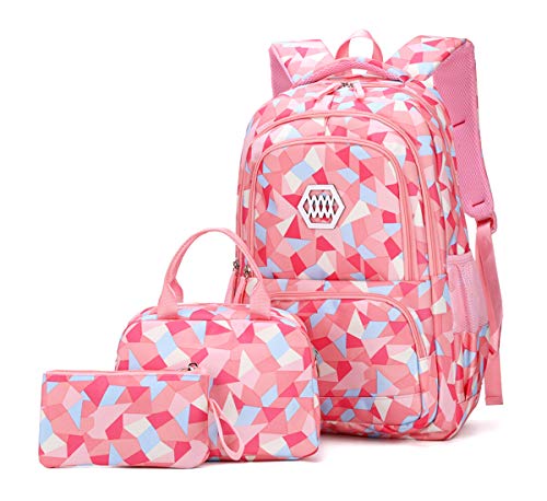 Bansusu: Mochila con estampado geométrico para estudiantes de primaria  niñas