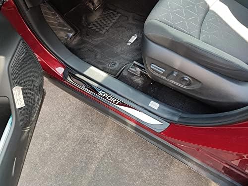 Car Door Sill Scuff Protector, for Nissan x-trail XTRIL 2022 Accessories Parts, Stainless Steel With abs Plastic Door Entry Guard Plate Trim Cover, Auto Interior Accessory Kick Panels 4pcs set