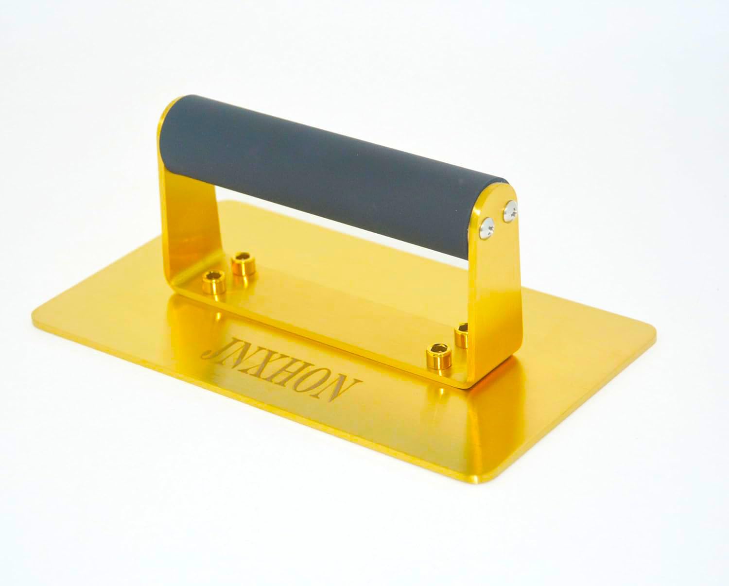 Burgerpresse aus Titanlegierung mit Verbrühungsschutz, Titanlegierung, Burgerpresse für Grillplatte, Speckpresse, Grillpresse, Rinder-Pattypresse (20,3 cm)