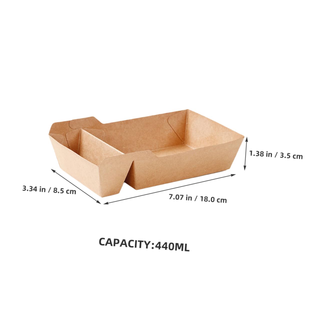 Unomor Disposables Nacho Trays 50 Pack Paper Snack Box 440ml Capacity for Parties Picnics