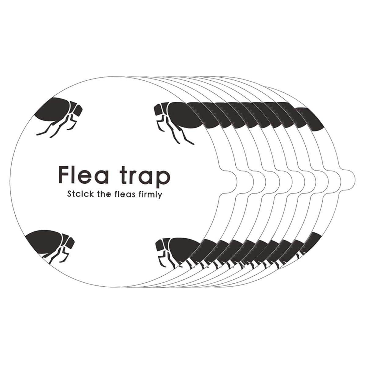 Luooi 10Pcs Flea Trap Glue Stickers, Paper Mats, For Indoors, Corridors, Pet Houses, Carpets