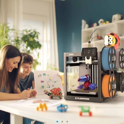 Image of FLASHFORGE AD5X Multi-Color 3D Printer with IFS,Fully Auto Leveling FDM 3D Printer with Max 600mm /s High Speed Printing and Max 300C Nozzle,Large Printing Size 220 * 220 * 220mm