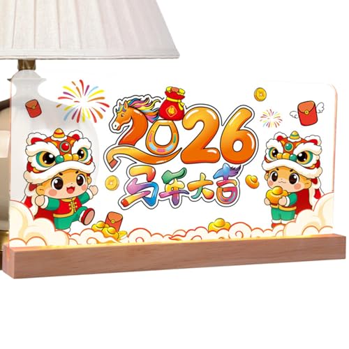 Marque-place année du cheval LED cadeau idéal Fête de Printemps et bureau