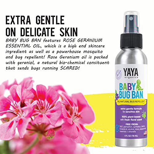 Yaya Organics Baby Bug Ban – All-Natural, Proven Effective Repellent For Babies, Children And Sensitive Skin thumb #3