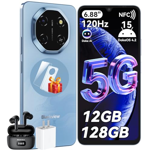 Blackview Shark 6 Smartphone 5G, Telefono Cellulare 6.88'' HD 120Hz,