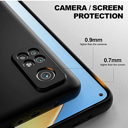 Image of Mobile Back Cover Case for Xiaomi Mi 10T / Mi 10T Pro (Silicone Case|CameraProtection|Black SC1510)