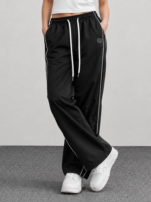 Image of CHKOKKO Track Pants for Woman Workout Botton Wear Relaxed Fit Lightweight Quick Dry Sports Trousers for Woman Stylish Gym, Yoga and Travel Casual Lower