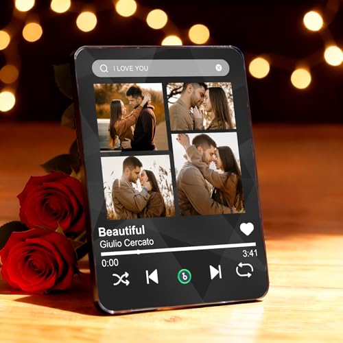 Spotify Glas Personalisiert mit Foto & Musik, Bilderrahmen...