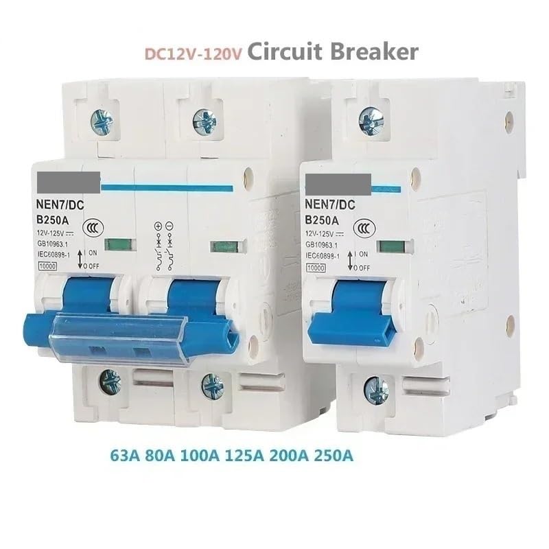 Salvavita Riarmo Automatico Interruttore automatico CC 1P 2P 12V24V48V60V120V pneumatico 63A 80A 100A 125A 150A 200A 250A(2P,200A)