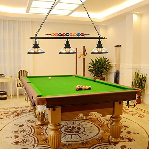 LAKIQ 3 Lights Island Light Hanging Pool Table Light Fixture Pendant