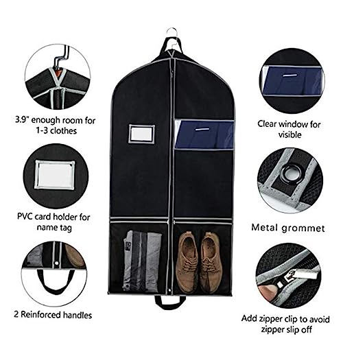 PRETYZOOM 1pc Garment Bag Dress Storage Breathable Suit Cover Nonwoven Zipper Pouch4