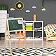 Relaxdays Standtafel Kinder, beidseitig magnetisch, höhenverstellbar, HBT 77x39x44,5 cm, Whiteboard & Kreidetafel, natur