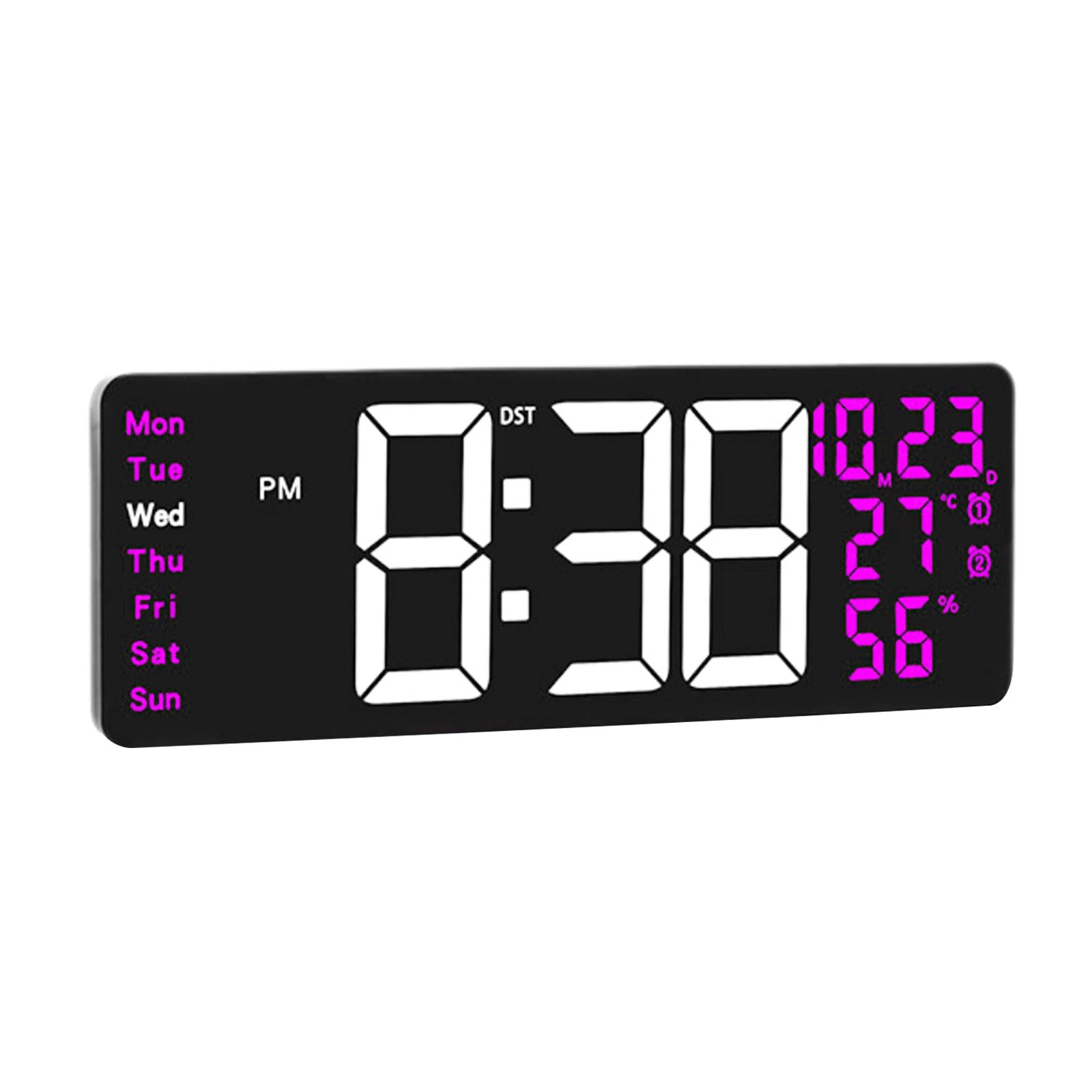 Reloj de pared LED grande digital con temperatura y control remoto para casa