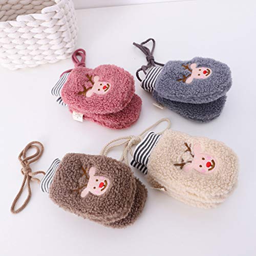 KESYOO 1 par de Luvas de Inverno BebÃª Luvas de Dedo Inteiro Luvas Quentes de Inverno de Natal Trico