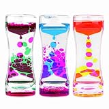 Oneshow Liquid Motion Bubbler Sensory Toys Oil Hourglass Water Timers Fidget Toy for Kids Activity Calm Relaxing Desk Decor Stress Relief Toys for Adults Gifts