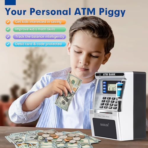 Baodlon BL-ATM-BLACK-04 Piggy Bank For Kids, Atm Machine Bank thumb #4