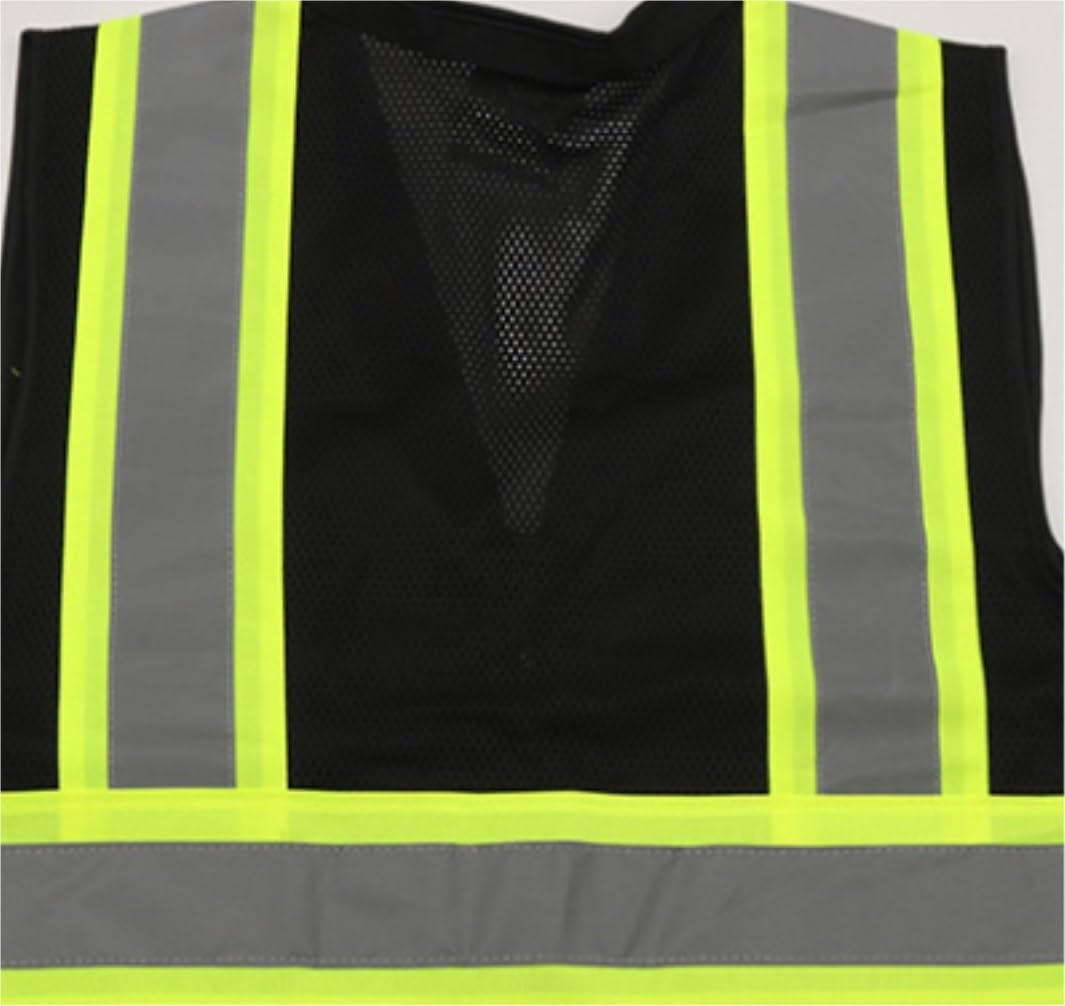 Ropa De Seguridad Chaleco Reflectante, Transpirable De Seguridad For Exteriores, Saneamiento For Obras Construcción con Tiras Reflectantes(Large)