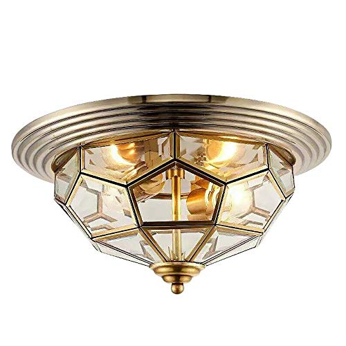 Preisvergleich Produktbild ANNING European Style Copper Deckenleuchte Amerikanische Warme Persönlichkeit Dekorative Deckenleuchte Schlafzimmer Restaurant Retro-Stil Dekorative Lampe Wohnzimmer Küchenzubehör