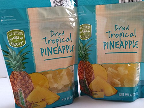 Southern Grove - Dried Tropical Pinapple - Net Wt. 6 Oz. (170G) - Two (2) Pack #TOP4