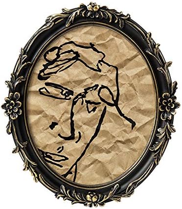 ASOWIN Oval Antique Photo Frames 8x10,Vintage Picture Frame 10x8 in Black with Gold Trim for Wall Gallery or Tabletop Photo Display…