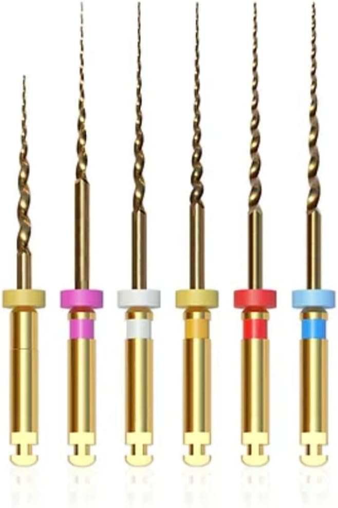 Healix Pro Gold Control Memory NiTI Rotary Files | Assorted | 25mm Blister Pack of 6 Files