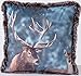 Boltze poduszka dekoracyjna poduszka z motywem jelenia i REH 47 cm x 47 cm ciemnobrązowa brązowa zielona