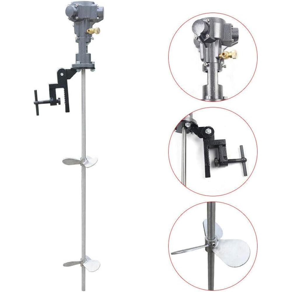 Mezclador de pintura neumático, agitador automático de 50 galones, taladro de aire de 1/2 HP para líquidos viscosos, ideal para tinta y recubrimientos