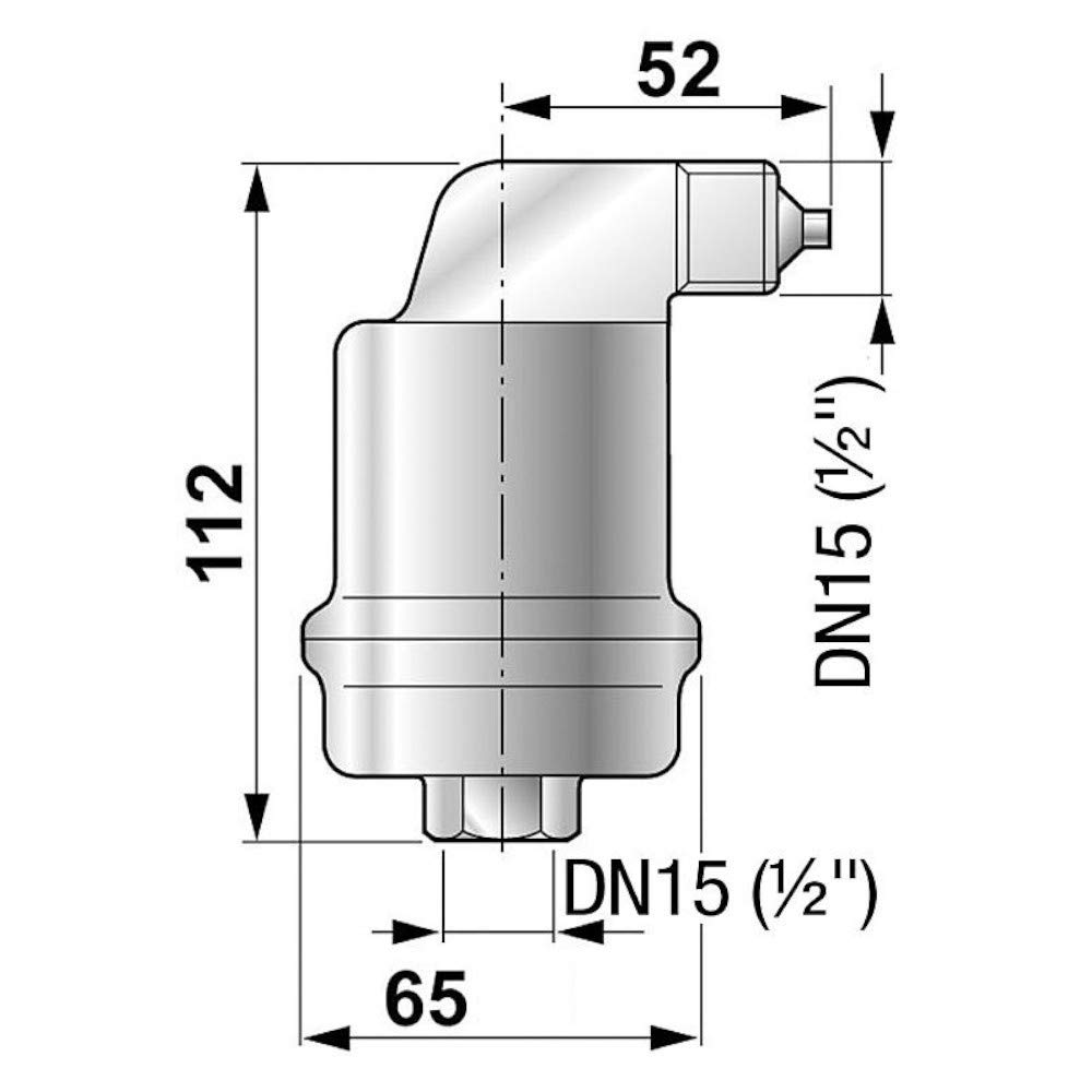 Automatischer Luftabscheider Schnellentlüfter Spirotop DN15 1/2“