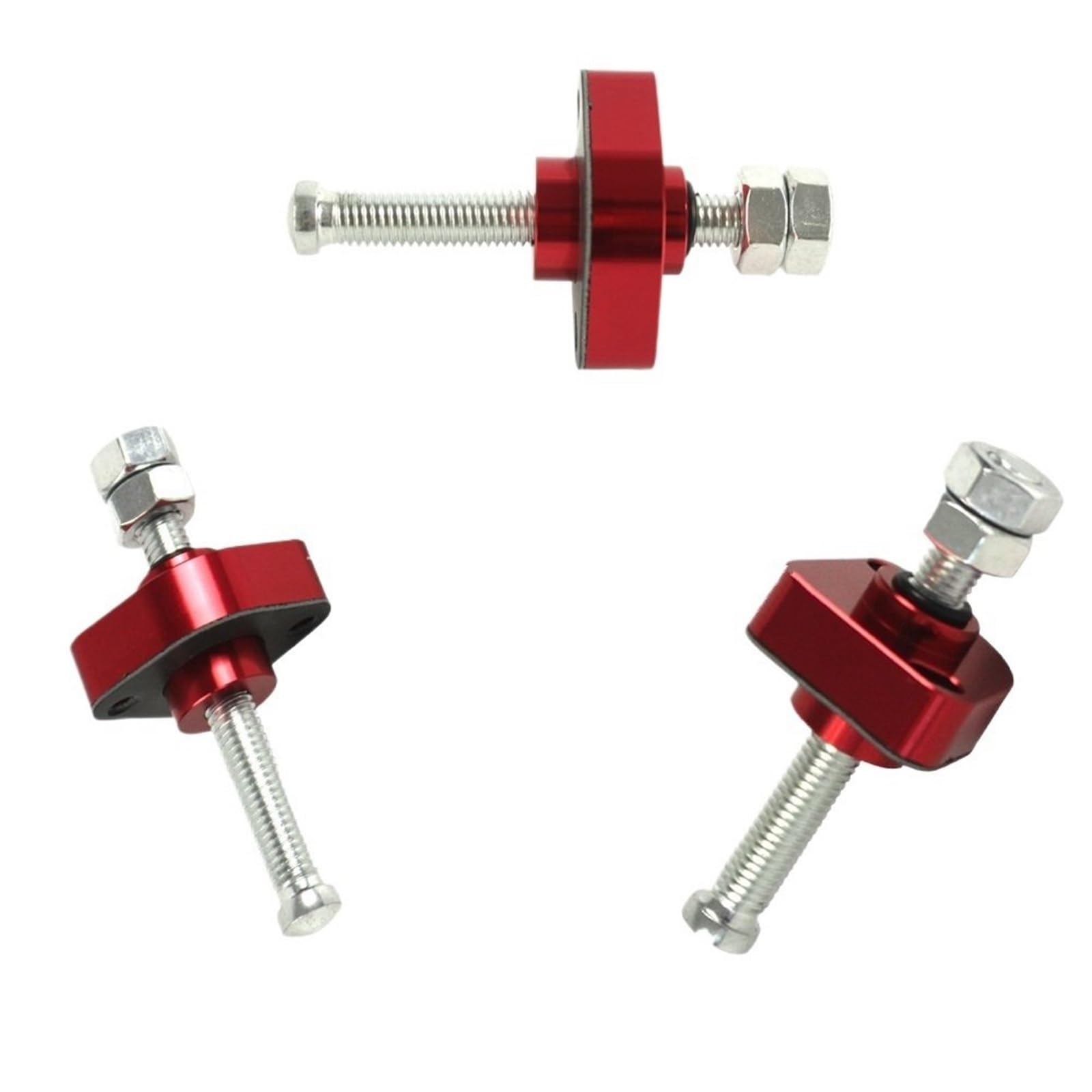 Tensor Cadena Moto Compatible con CBR600F CBR600F2 Compatible con Hurricane Red motocicleta Manual tensor de cadena de leva de aluminio(E)