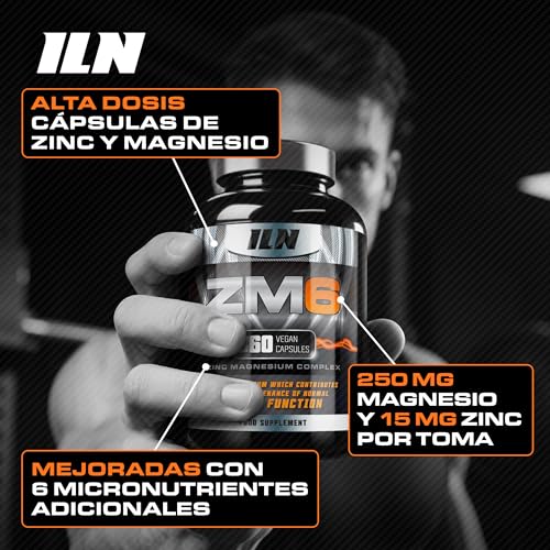 Miniatura 3 de Zm6 - Zinc Y Magnesio Alta Dosis - 360 Cápsulas Veganas - Función Muscular Normal