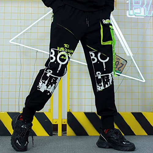 XYXIONGMAO Men's Tactical Cargo Pants Casual Streetwear Techwear Sweatpants Black Hip Hop Joggers Pants for Men3