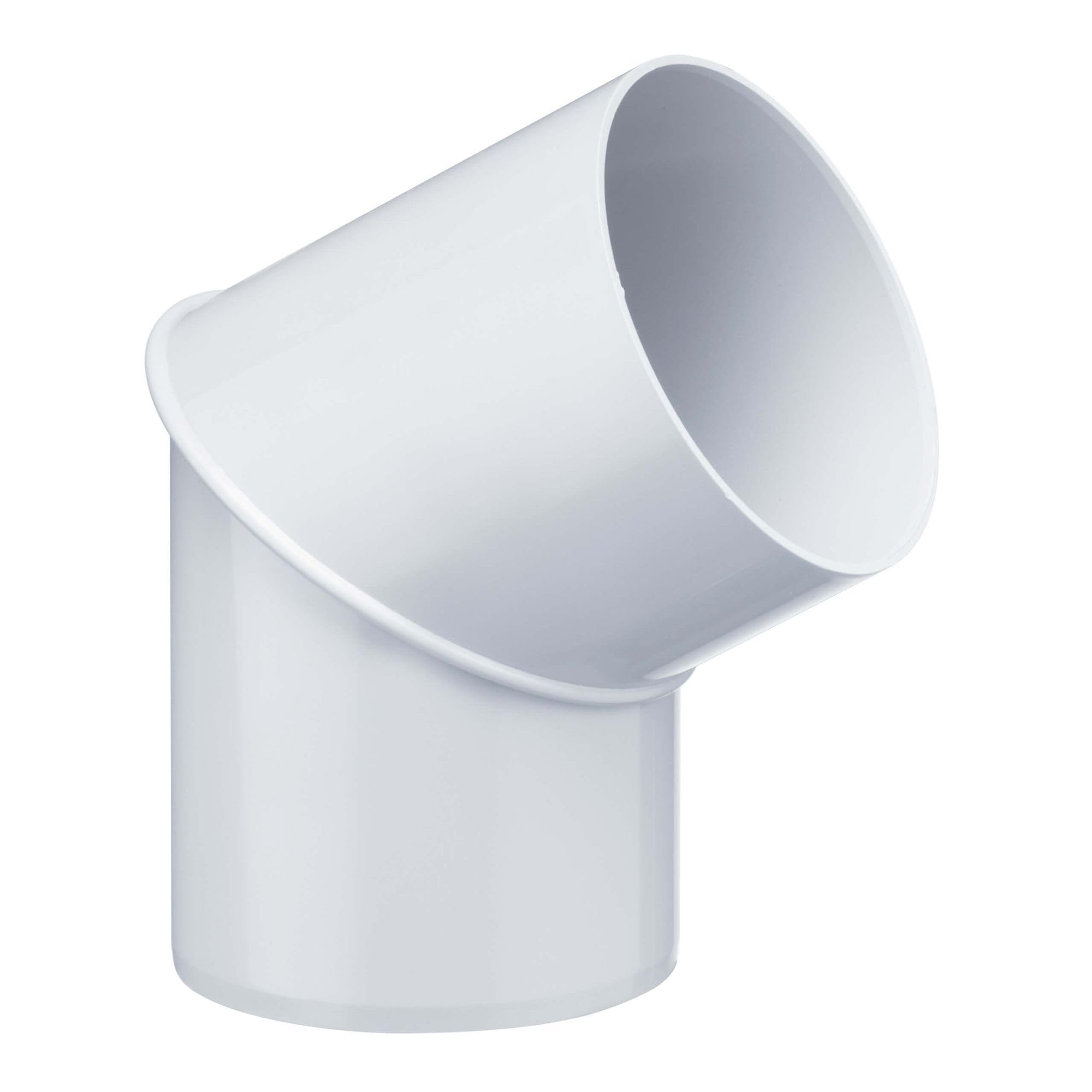 INEFA Rainwater Pipe Bend 60 Degrees for downpipe, PVC 75mm White Connecting piece Gutter Accessory, Easy Installation, Made in Germany