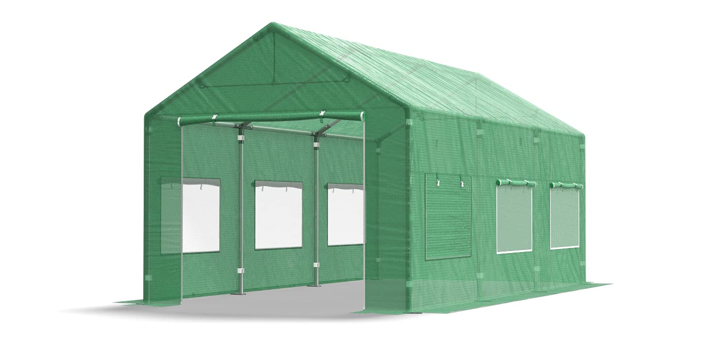 Szklarnia foliowa, 3 x 6 m, bez konstrukcji, namiot ogrodowy, zielony, tunel tolitowy, szklarnia ogrodowa