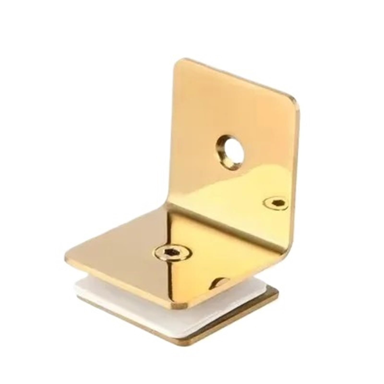 Bathroom Glass Door Hinges Stainless Steel Frameless Glass Door Hinge 90 Degrees of Bathroom Clamp Folding Clip Hinges(Color 8)