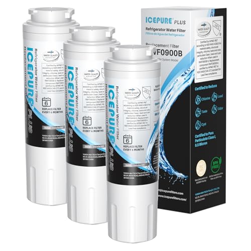 Image of ICEPURE PLUS UKF8001 NSF /ANSI 53 & 42 Certified Refrigerator Water Filter, Remove Lead, Replacement for Whirlpool Filter 4, Everydrop EDR4RXD1, Maytag UKF8001AXX-200 UKF8001AXX-750 9084 4396395, 3PACK