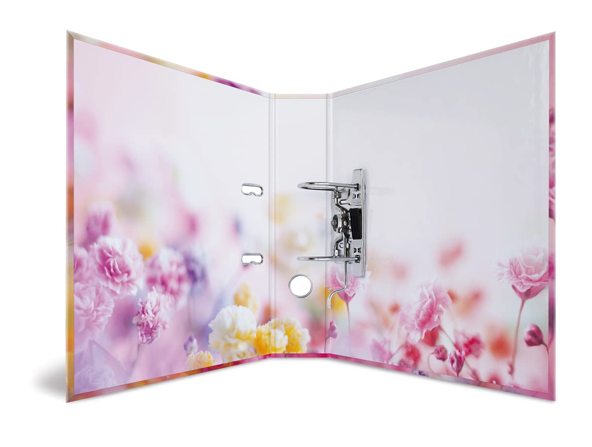HERMA Folder A4 Pink Flowers, 7 cm Wide, Children's Ring Binder with Plants Motif - Image 3