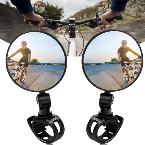 2 Stück Fahrradspiegel, Rückspiegel Fahrrad Ebike, 360