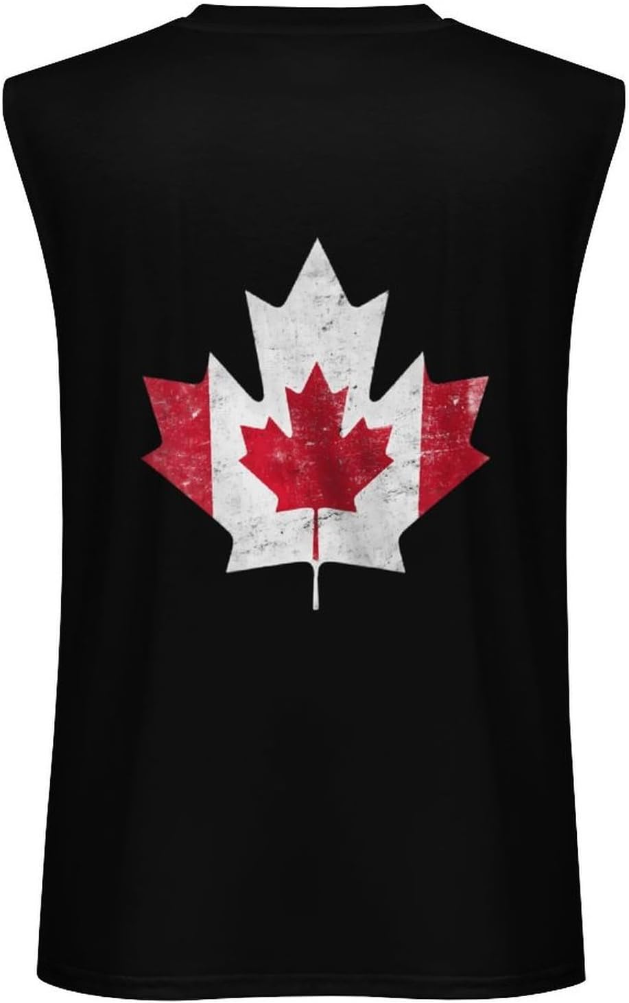 Canadian Flag Maple Leaf Men Summer Sleeveless Crew Neck Top 5XL
