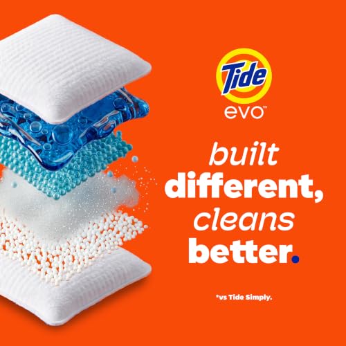 Tide evo Laundry Detergent Spring Blast Scent Works on 100% of Common Stains Concentrated Travel Detergent HE Compatible and Instant Dissolve Fights Stains Better than Leading Detergent Sheet 16 Count - image 3