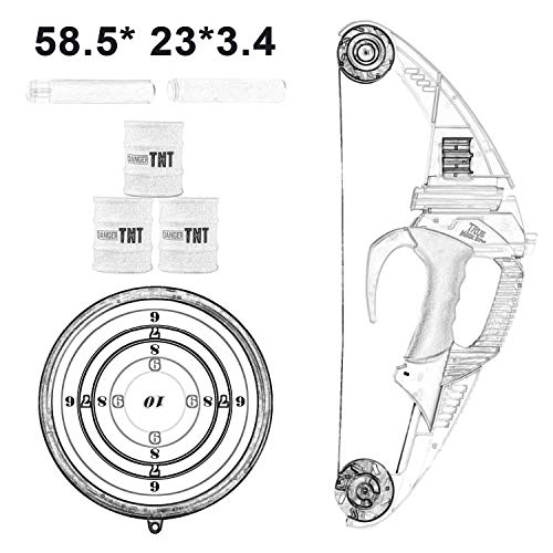 CIRO Kids Action Archery Bow Arrow Toy Set with Target Bow Soft Bullets