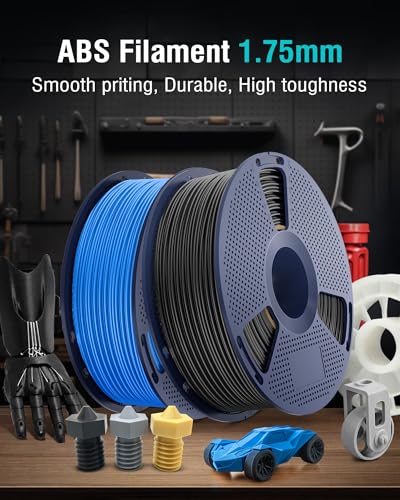 Image of SUNLU ABS Filament 1.75mm,Black+Olive Green+Silver+Yellow,4kg | 3D Printer Filament,Highly Resistant Durable,Heat Resistance,Excellent Toughness,For 99% FDM 3D Printers.