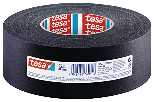 Tesa Extra Power Perfect - Nastro In Tessuto Rinforzato Ductape Per Fai Da Te, Riparazione, Fissaggio, Rinforzo E Scrittura, 50 M X 50 Mm, Colore: Ner