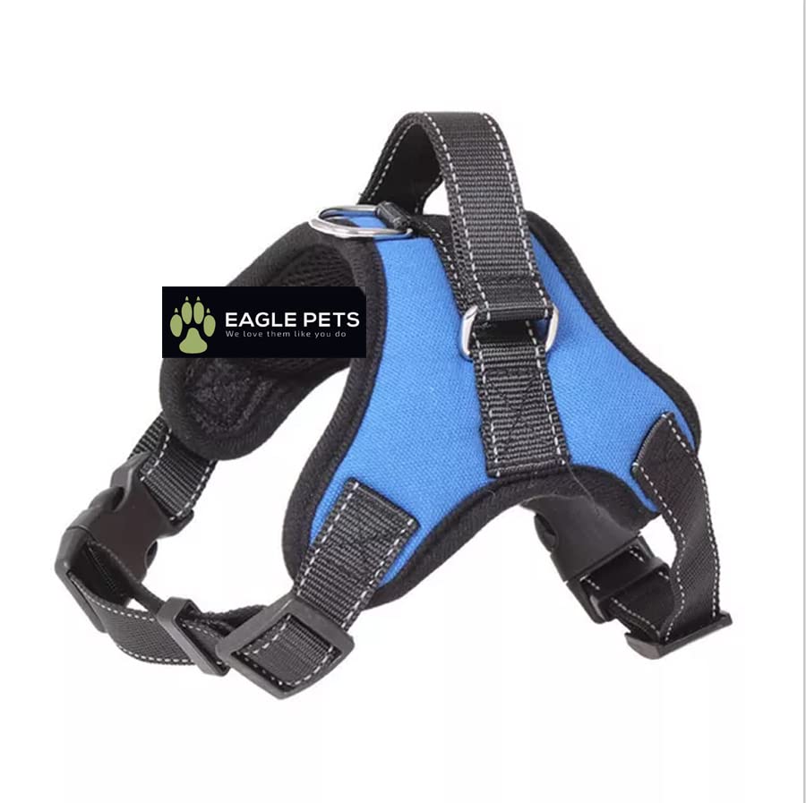 Image of No Pull Dog Harness XS - Adjustable Soft Mesh Vest with Front & Back Clips, Reflective Straps, Easy On /Off for Small Dogs & Puppies.Best for 3-6kgs Dog. (Blue, XS)